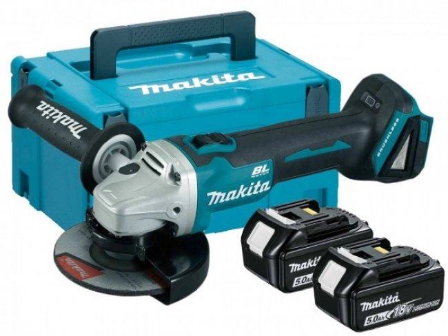 MAKITA AKU KUTNA BRUSILICA DGA506RTJ*18V* 2X5Ah*125mm