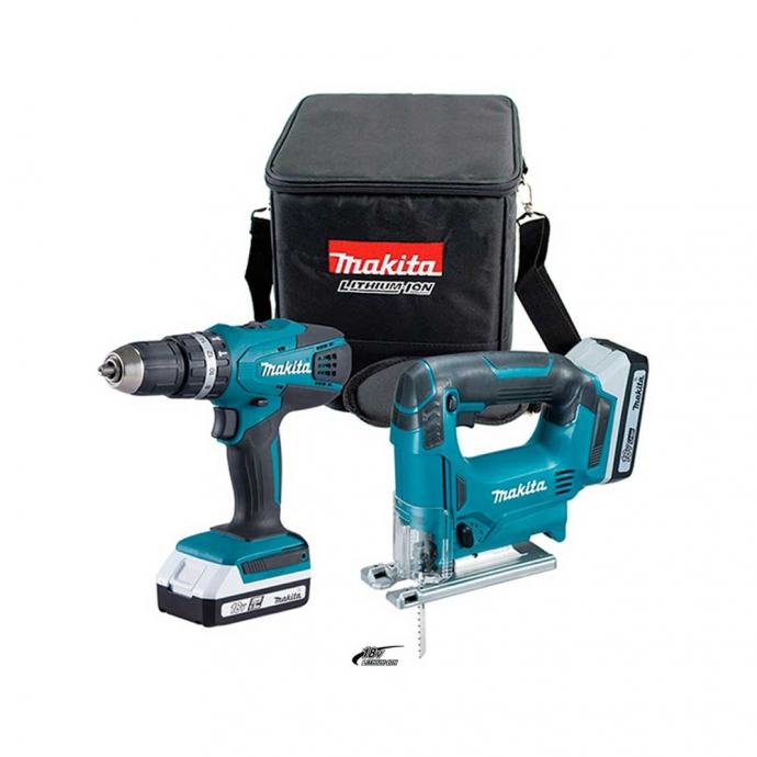 MAKITA aku set DK18113X1 – udarna bušilica HP457D + ubodna pila JV183D