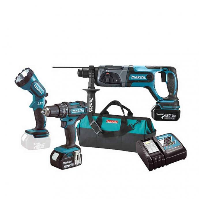 MAKITA aku set DLX3043 - DHP482 + DHR241Z + ML185