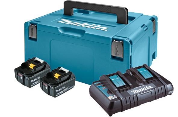 MAKITA AKUMULATORSKI LXT POWER SET 18V 2xBL1850B+DC18RD 197629-2