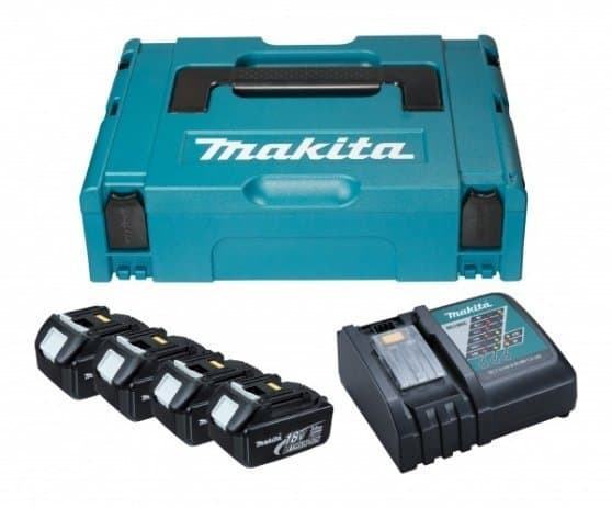 Makita aku POWER SET 4xAku 18V 3,0Ah 1xDC18RC + kovčeg 197954-1