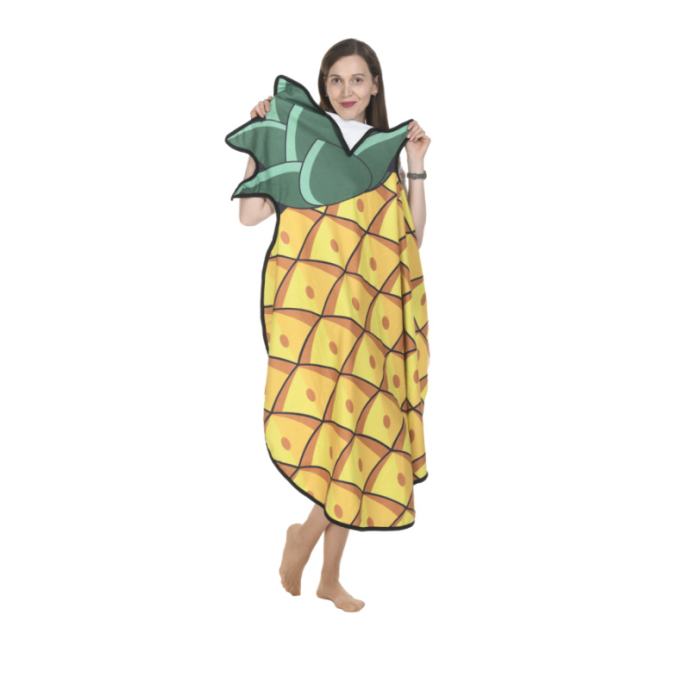 Ručnik u obliku ananasa 150cm [Fluffy FOOD - Ananas]