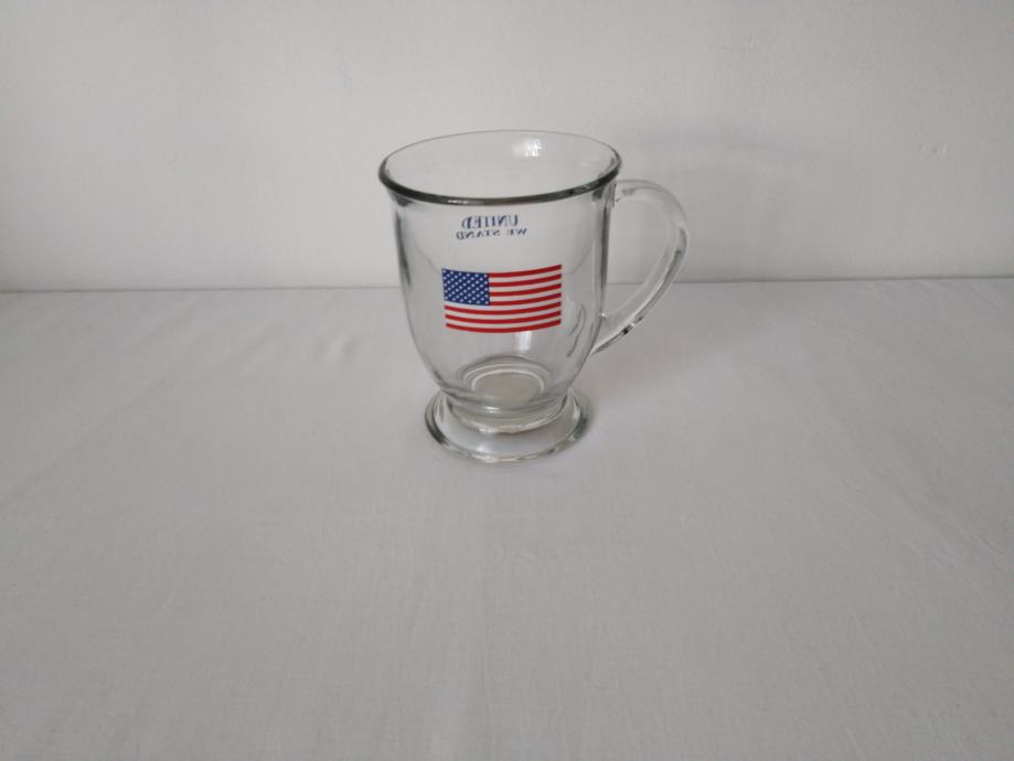 Američka staklena šalica za kavu čaj