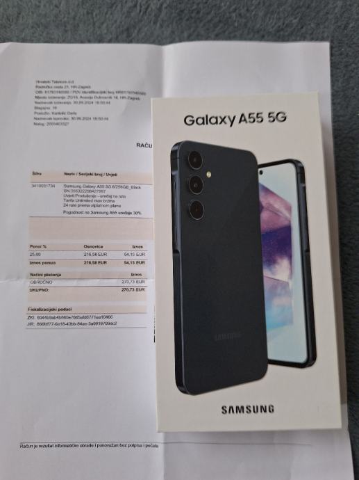 Samsung A55 UREĐAJ JE ZAPAKIRAN