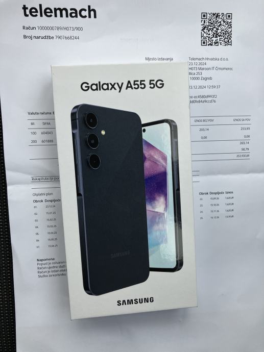 Samsung Galaxy A55 256GB Black NOVO