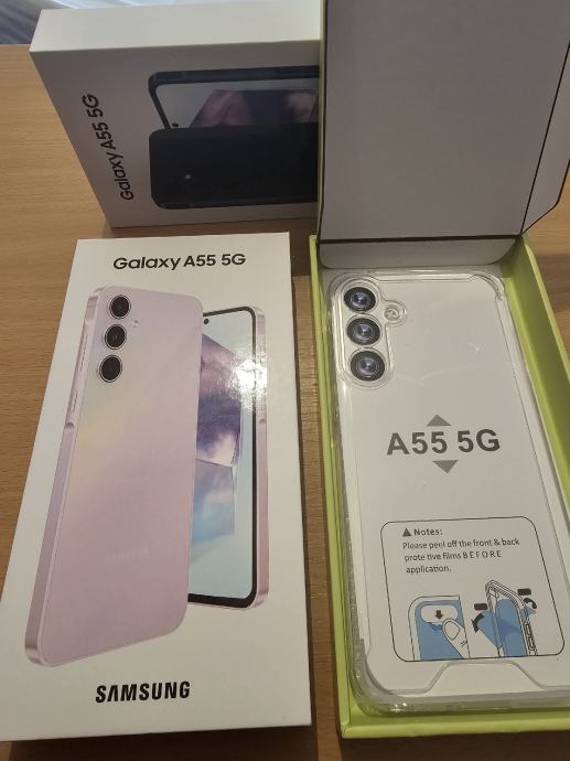 SAMSUNG GALAXY A55 256GB LILAC, NOV, POKLON MASKICA