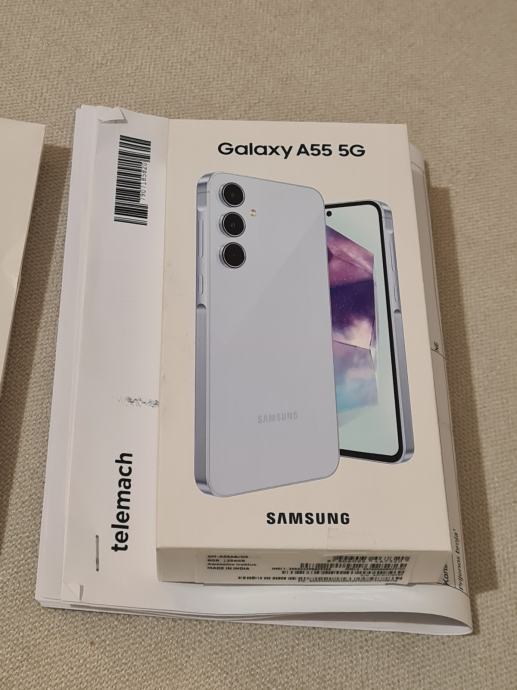 Samsung Galaxy A55 5G, Iceblue, 8/256gb, D.Sim, račun, garancija 24mj