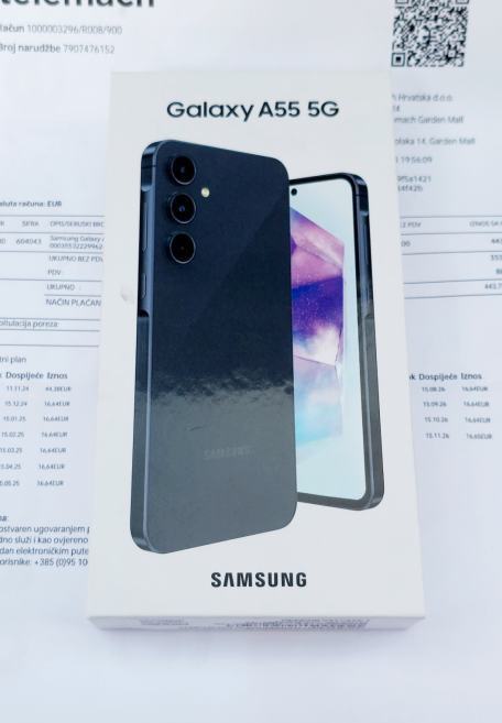 SAMSUNG GALAXY A55 5G NAVY 8/256GB NOVO ZAPAKIRANO