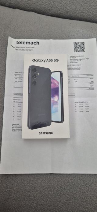 Samsung galaxy a55 CRNI NOVO 8/256GB RACUN GARANCIJA