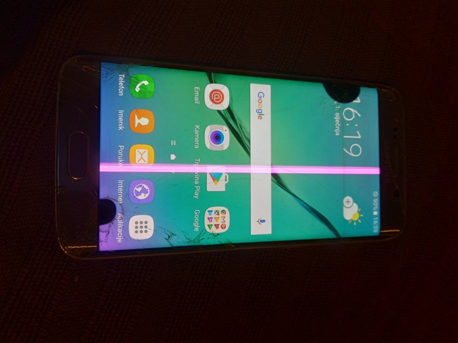 Samsung Galaxy S6 edge, 3 GB,sve mreže, oštećen ali radi, bez punjača