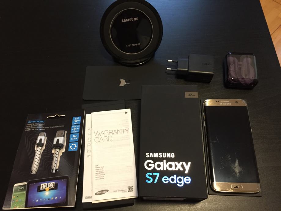 Samsung Galaxy S7 Edge 32GB Gold Platinum ostecen ekran