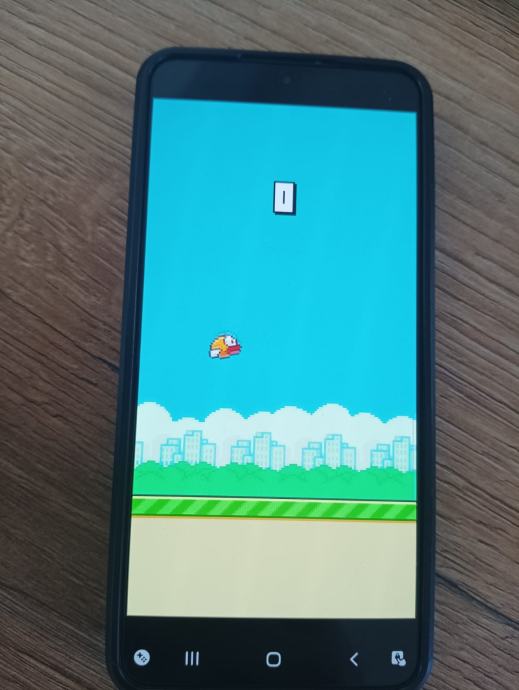 Galaxy S21 sa igrom Flappy Bird