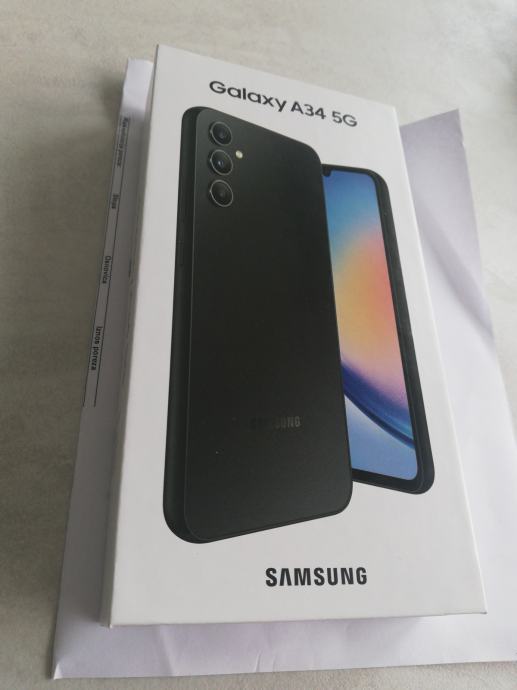 SAMSUNG GALAXY A34 5G 128GB GRAFITE NOVI VAKUMIRAN RACUN GARANCIJA