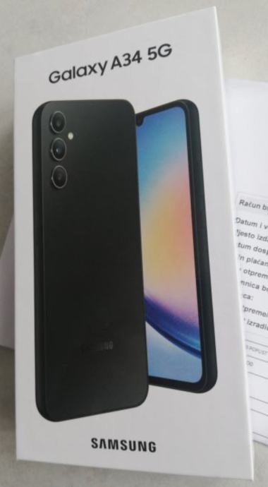 SAMSUNG GALAXY A34 5G 128GB NOVI NE OTVORENA KUTIJA RAČUN