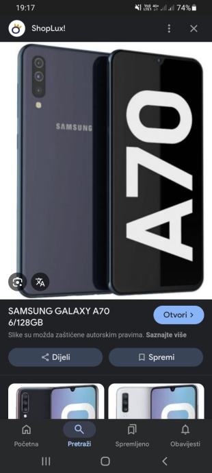 Samsung Galaxy A70 radi na sve mreže...