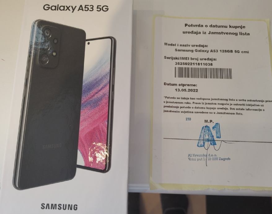 Samsung Galaxy A53 128 GB 5G crni