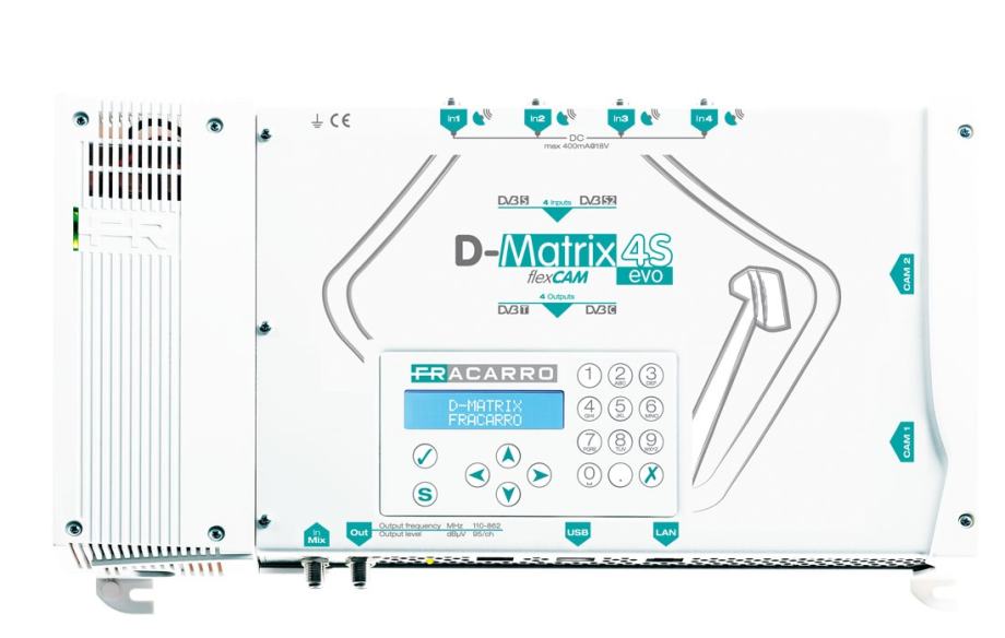 Kompaktna stanica sa 4x DVB-S/S2 ulaza i 4x DVB-T/C izlaza, 2xCI Flex,