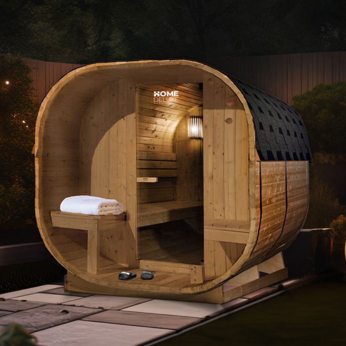 Tradicionalna vanjska sauna CUBE DELUXE L