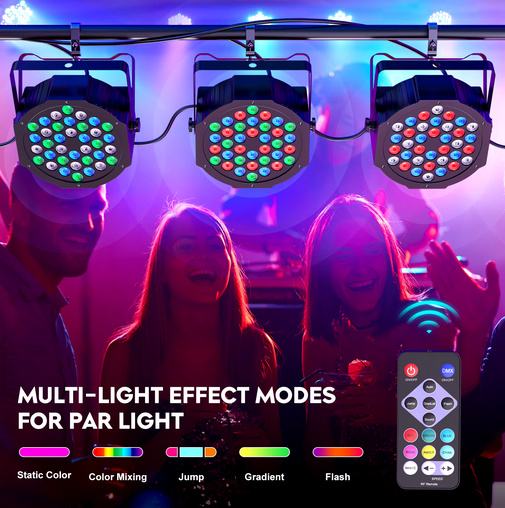 36W LED RGB Par Reflektor 512 DMX sa daljinskim...Rasvjeta za blagdane