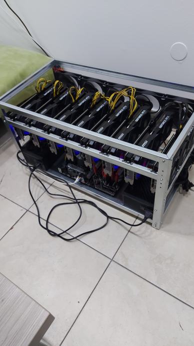 Mining rig 650 Mhs NOVO 8x Nvidia 3070TI - Ethereum mining - MSI RTX