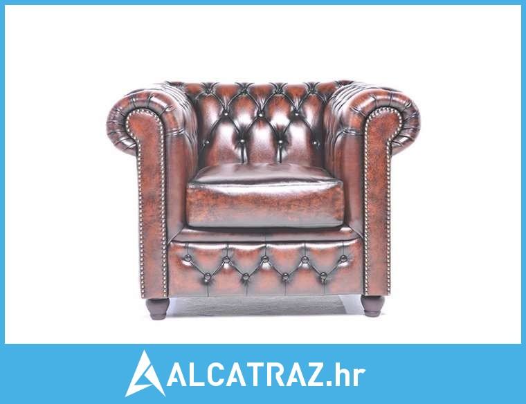 Chesterfield Fotelja Original Leather | 1-sjedište | Wash Off Brown -