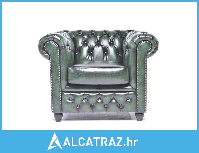 Chesterfield Fotelja Original Leather | 1-sjedište | Wash Off Green -