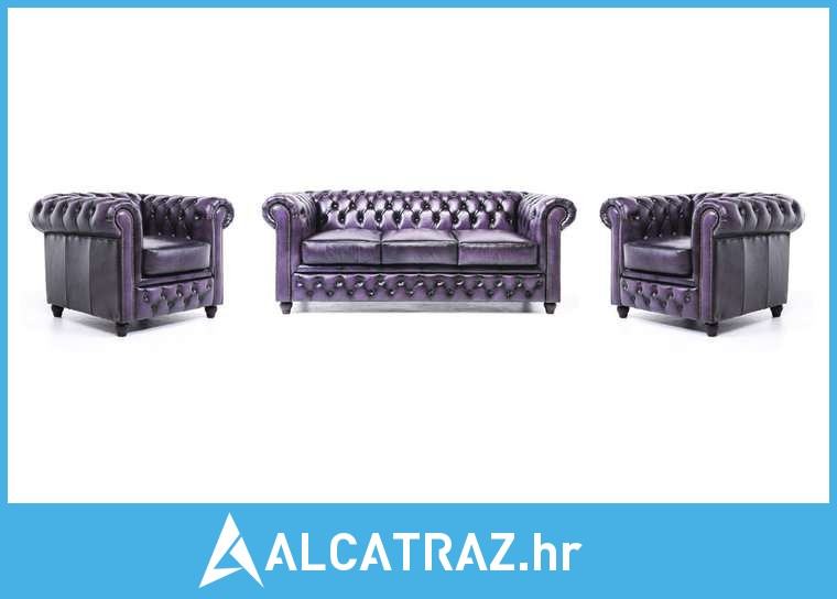 Chesterfield Set Garnitura Original Leather | 1 + 1 + 3 sjedišta | Was