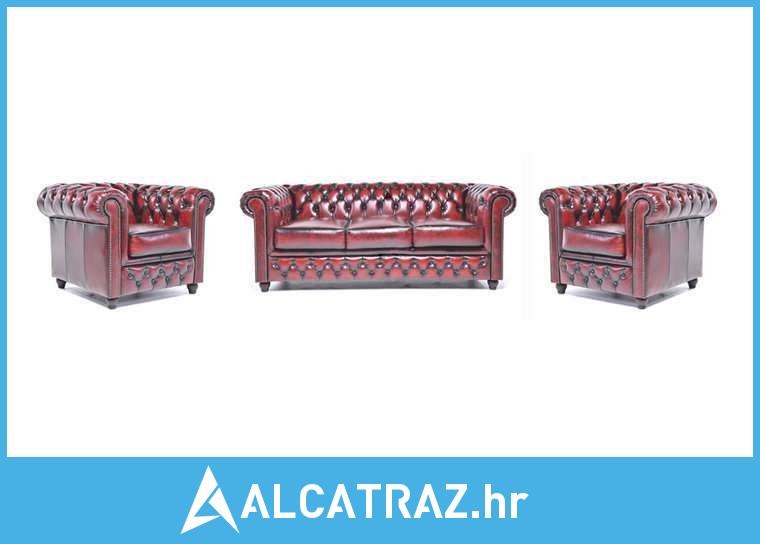 Chesterfield Set Garnitura Original Leather | 1 + 1 + 3 sjedišta | Was