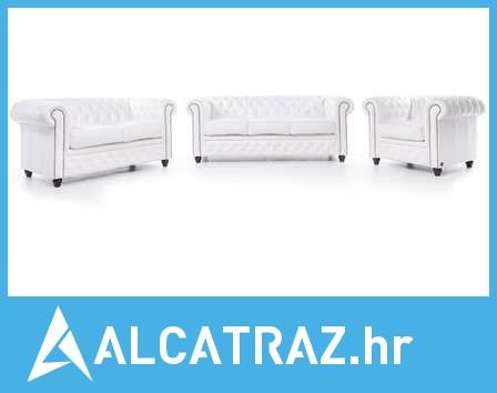 Chesterfield Set Garnitura Original Leather | 1 + 2 + 3 sjedišta | Whi