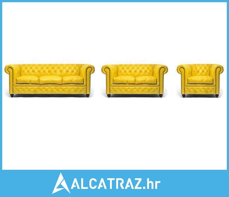 Chesterfield Set Garnitura Original Leather | 1 + 2 + 3 sjedišta | Yel