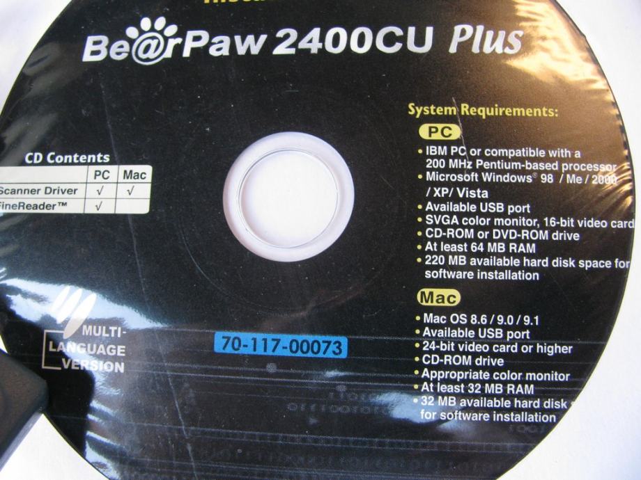 Как подключить сканер bearpaw 2400cu plus к компьютеру с виндовс 10