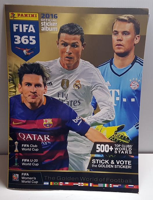 ALBUM SA SLIČICAMA, NOGOMET, PANINI, FIFA 365, 2016, NIJE KOMPLET