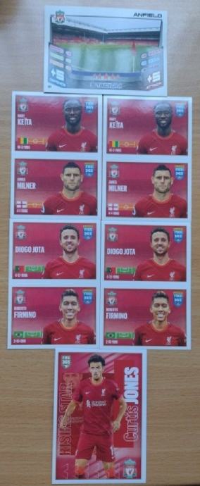 ANFIELD LIVERPOOL topps MATCH ATTAX CARD i pet sličica FIFA 365 PANINI