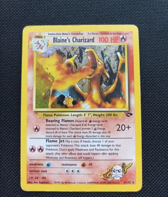 Blaine's charizard karta!