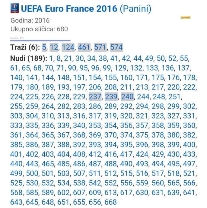 Euro 2016 slicice panini