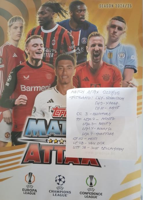 Kartice za album Match Attax 2024/25