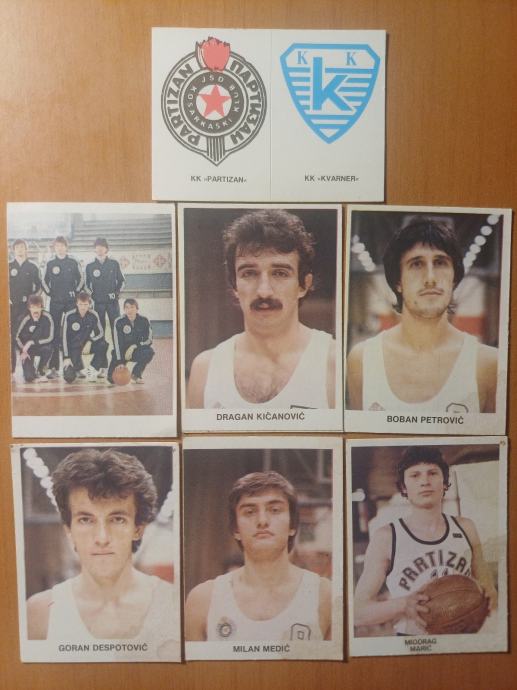 KK Partizan košarkaški klub Jugo liga stare slicice sezona 1980