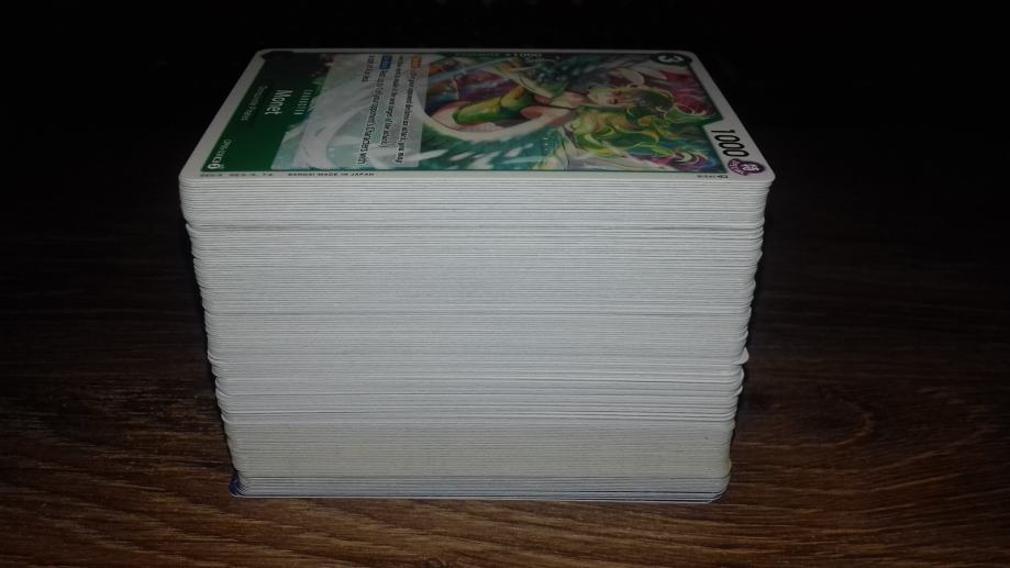 One Piece TCG lot od 153 karte iz raznih setova bez duplikata