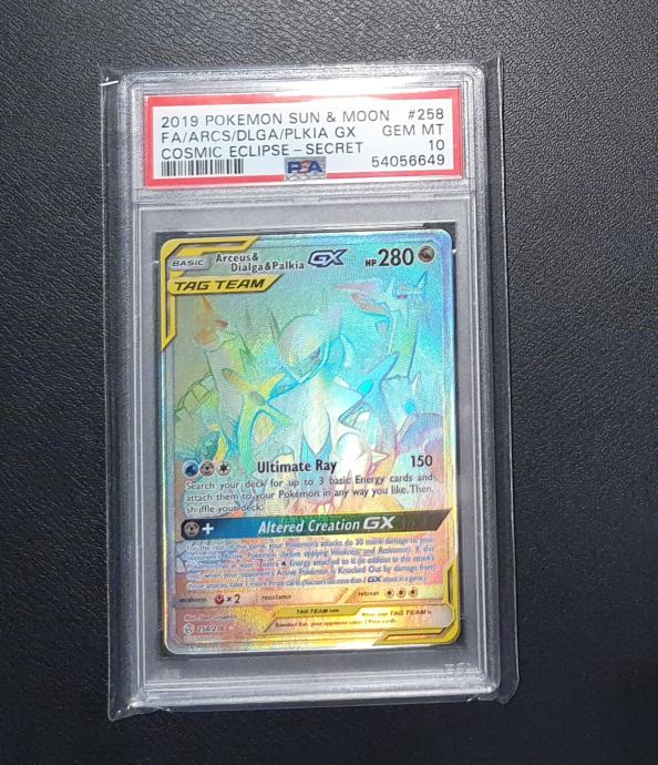 Pokemon, Arceus&Dialga&Palkia GX - rainbow - PSA10