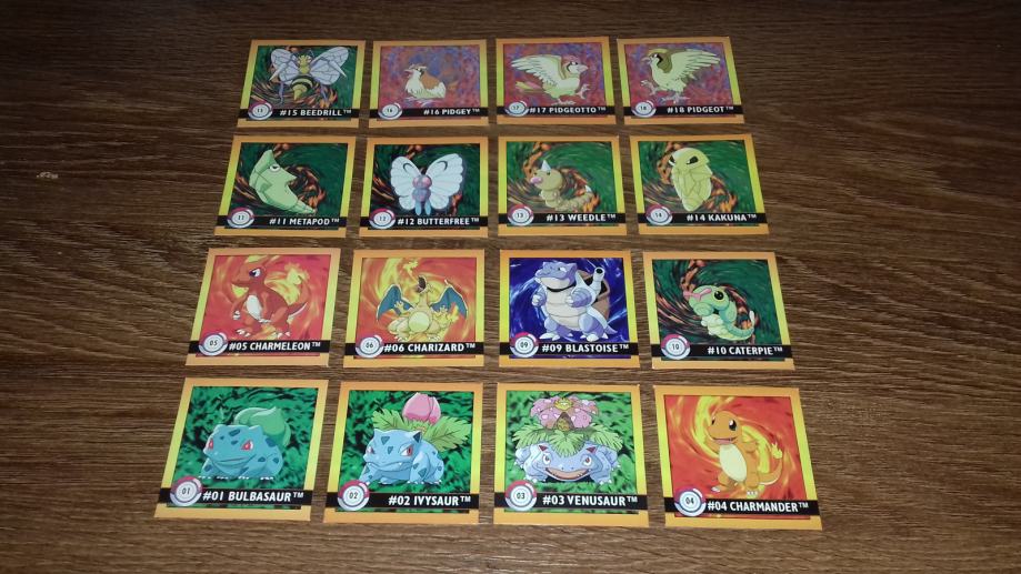 Pokemon Artbox sličice 142/213 - 1999. godina (samo komplet)