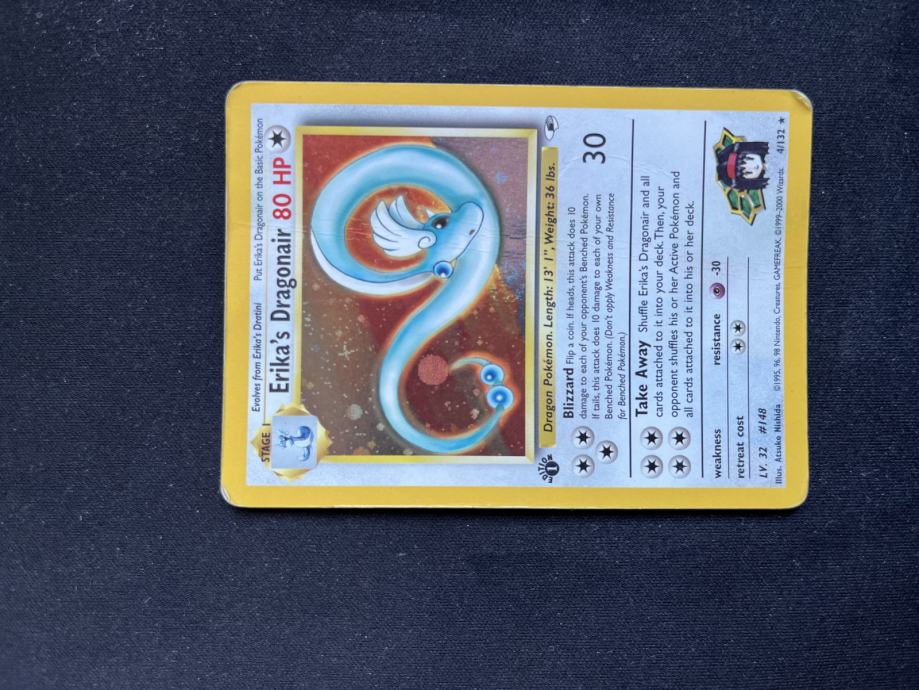 Pokemon Karte - Erika's Dragonair - 4/132 - First eddition