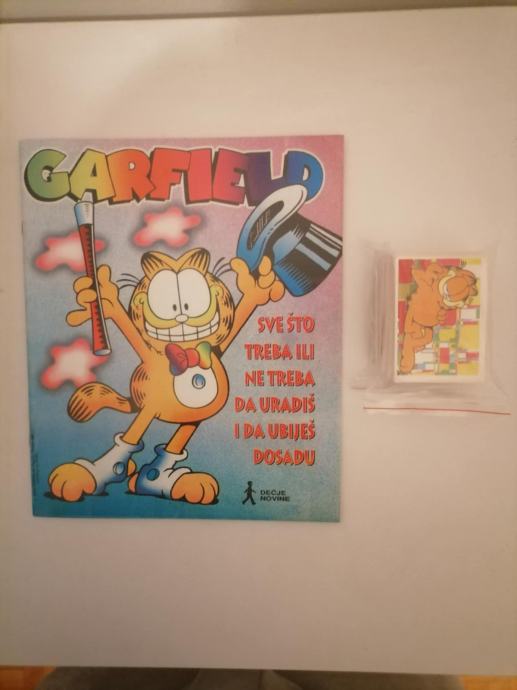 prazan album i komletan set sličica GARFIELD, Dečje novine