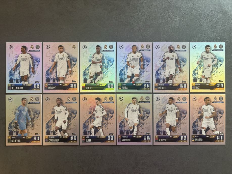 Real Madrid Match Attax Kartice Liga prvaka 2024/2025