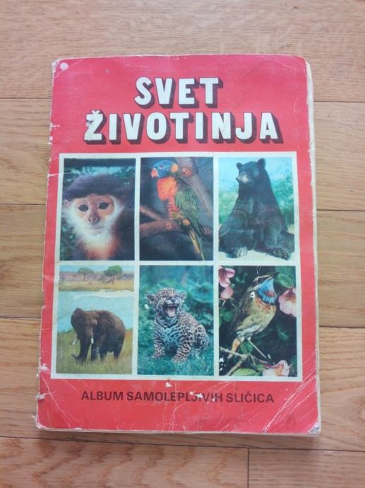 Svet životinja pun album sa sličicama