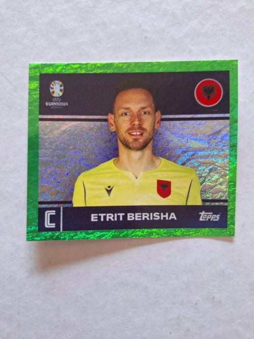 Topps UEFA EURO 2024 Sličica, Alb 2, ETRIT BERISHA-zelena paralela