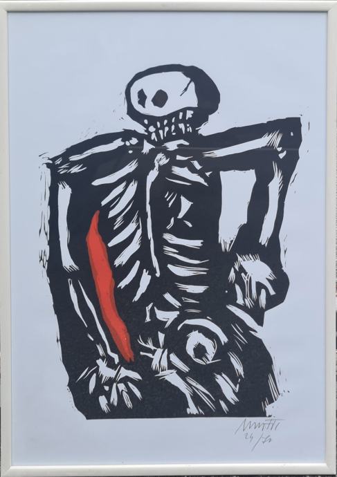 Edo Murtić "Viva la Muerte 11" svilotisak serigrafija 70x50cm;