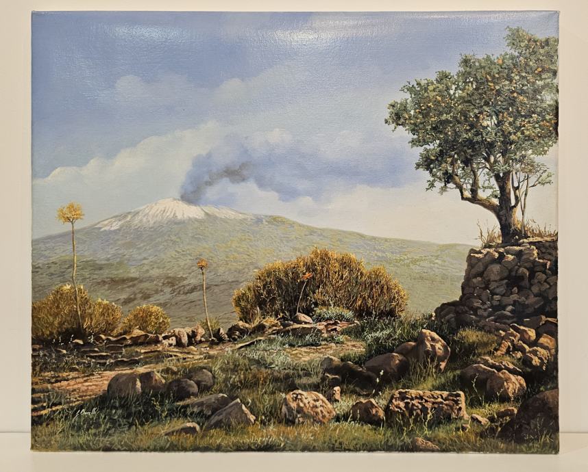 Umjetnička slika Guido Borelli - Etna, talijanski slikar