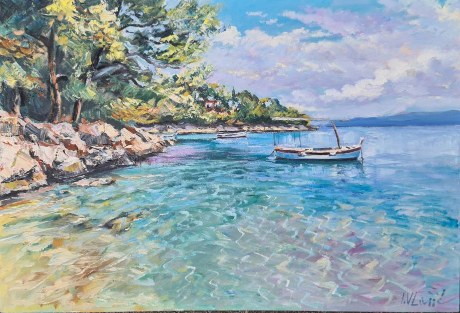 Ivan Vlašić "Obala" ulje na platnu 60x90cm;