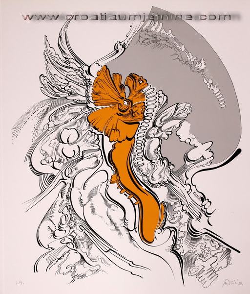 Ivo Friščić "Motiv C" serigrafija 60x50cm