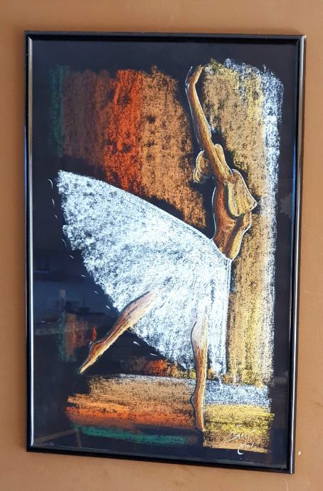 Josip Šarić "Balerina" ORIGINAL pastel 50x70